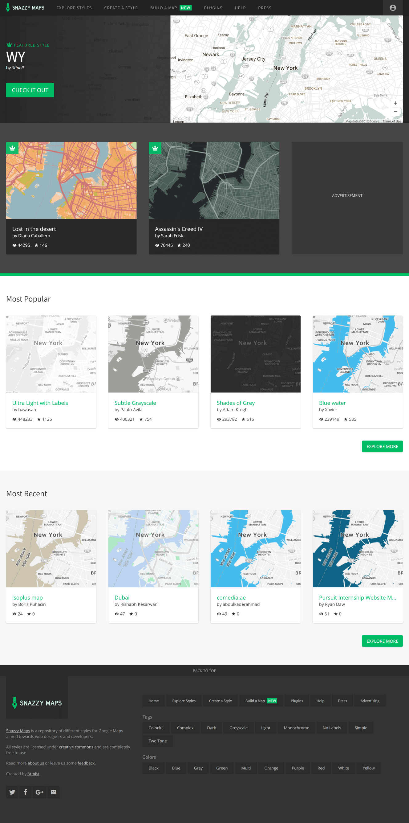 Snazzy Maps - Home Page